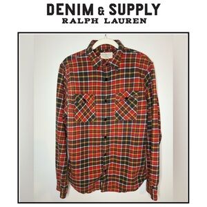 Denim & Supply Ralph Lauren Red Plaid Casual Button Down Shirt